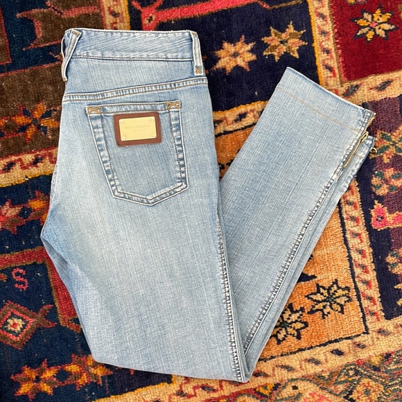 Dolce & Gabbana Denim - Dolce & Gabbana Light Wash Jeans with Ankle Zippers Size 42/6